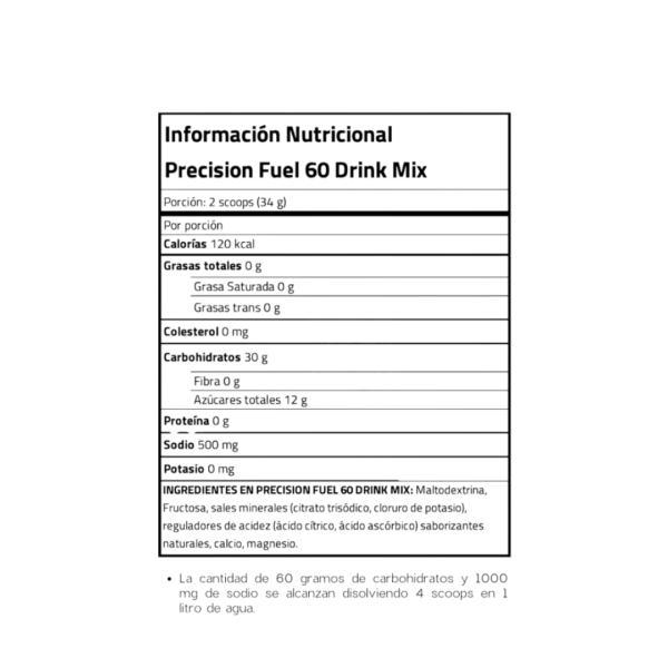 DRINK MIX CARB 60 + SODIO 1000 PRECISION FUEL